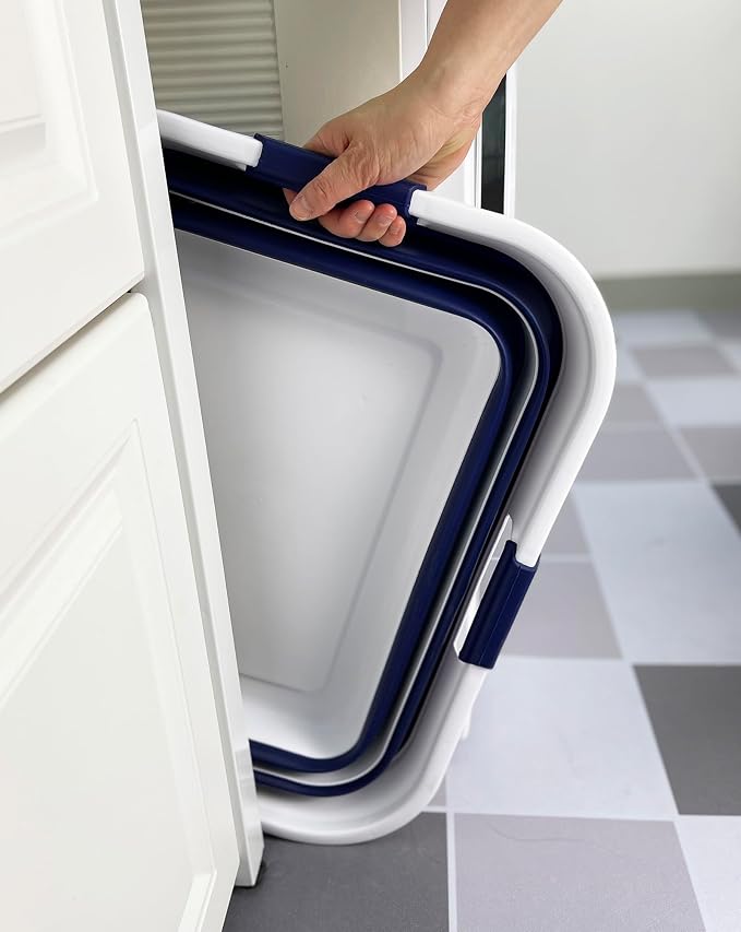 SAMMART 42 Collapsible Plastic Laundry Basket, Foldable Pop Up Storage - Image 7