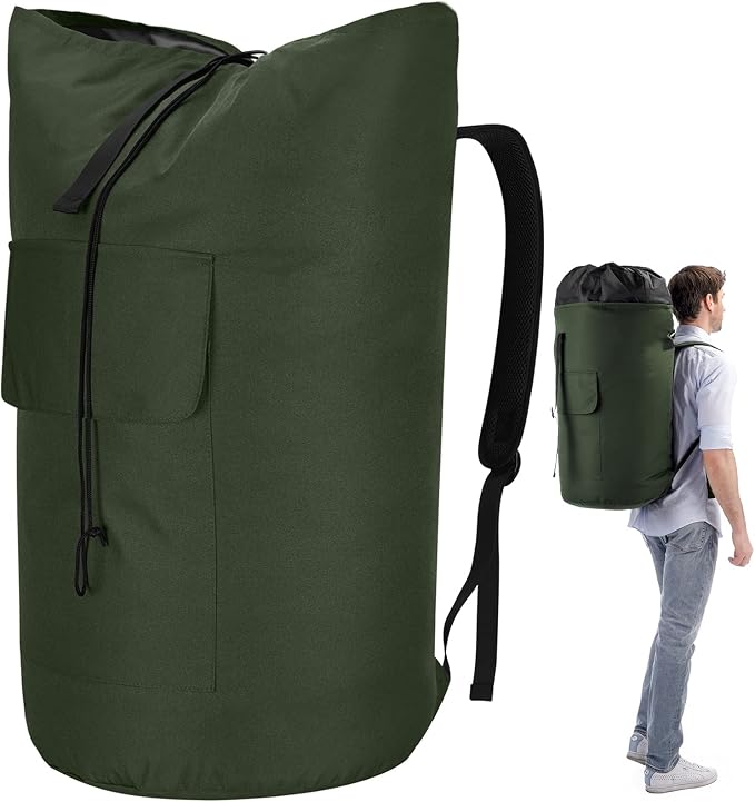 Backpack Laundry Bag, 115L Heavy Duty Extra Large College Laundry Backpack by Azhido