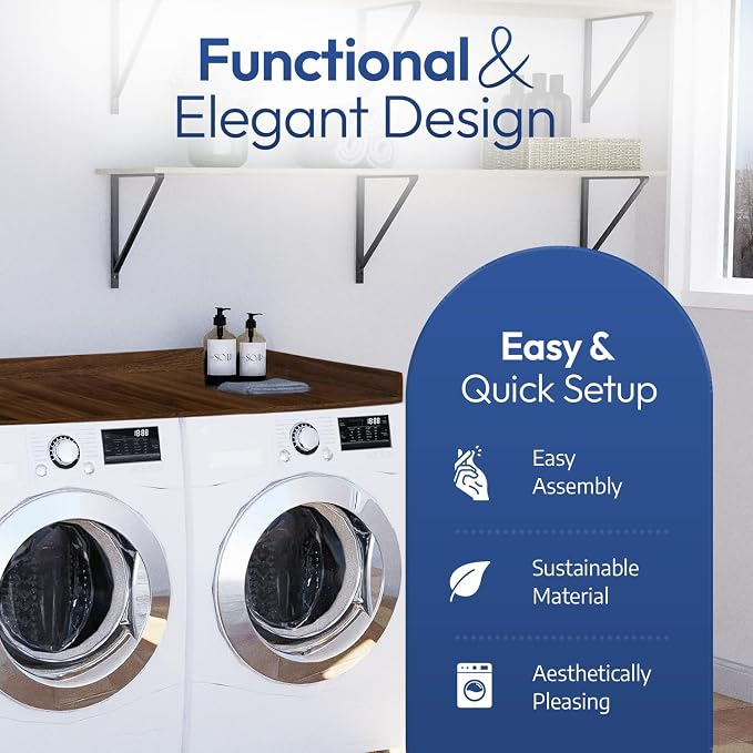 OfficeSimpli Washer Dryer Countertop, Made in USA, Non-Slip Pads, Laundry Room - Image 6