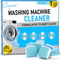 24 Washer Cleaner Tablets – Deep Cleans & Deodorizes All Washers, Removes Grime by cosynee