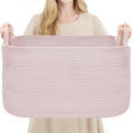 YOUDENOVA Nursery Storage Basket，21.6''×14.9''×11.8'' Rectangle Cotton Rope by YOUDENOVA