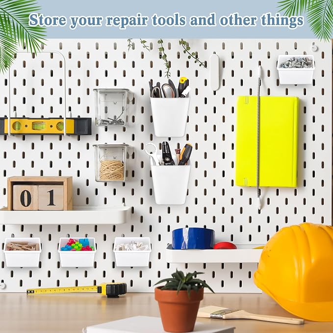 Jinei 12 Pcs Pegboard Bins and Cups - Image 5