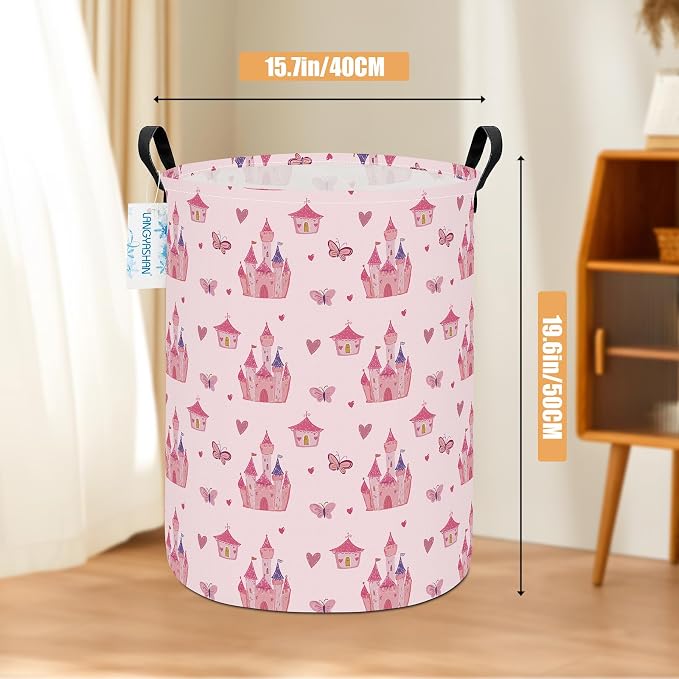 LANGYASHAN Laundry Basket Canvas Fabric Collapsible Organizer Basket - Image 2