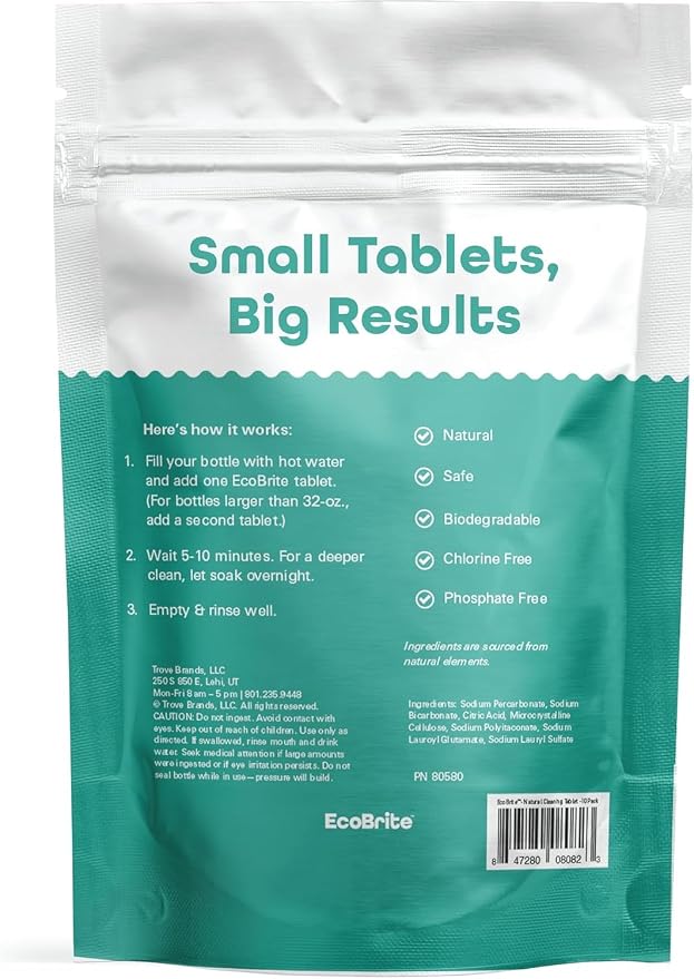 Owala EcoBrite Powerful Cleaning Tablets, Cleans Bottles, Coffee Cups, Camping - Image 8