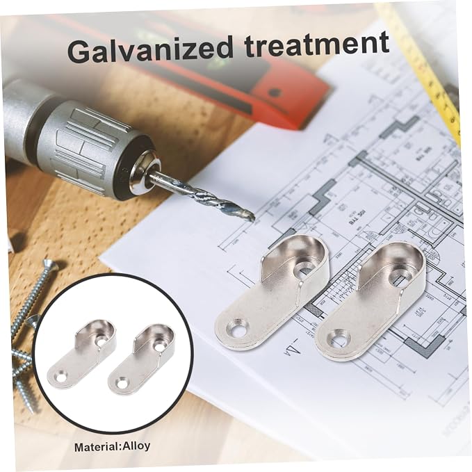 6pcs Closet Rod Holders Brackets - Image 9