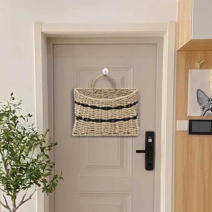 Handmade Seagrass Woven Hanging Basket - Image 3