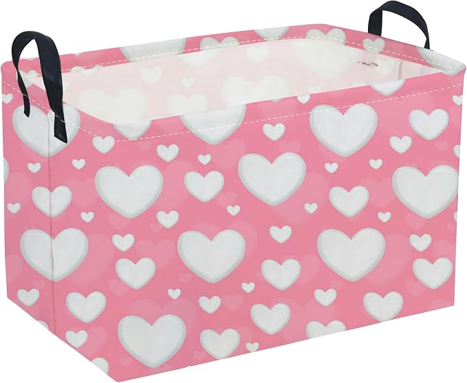 Sanjiaofeng Rectangular Valentine's Day Basket Love Storage Bins, Girls Storage by Sanjiaofen