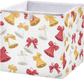 senya Large Storage Bins Christmas Bells Collapsible Foldable Storage Cubes by senya