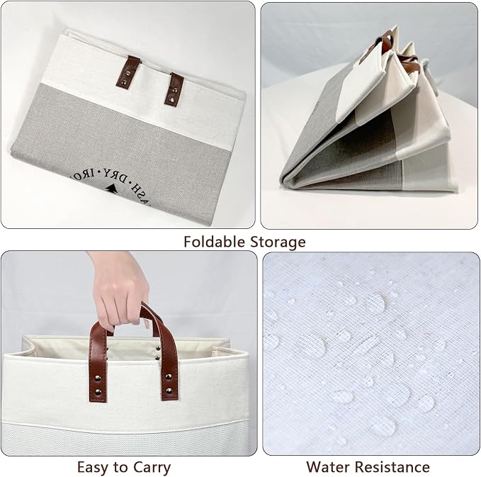 COMFY HOMI 2Pack 76L Laundry Basket & Hamper, Large Collapsible Waterproof - Image 6