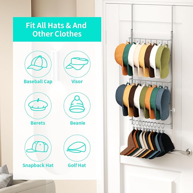HapiRm Over Door Hat Rack - Image 2