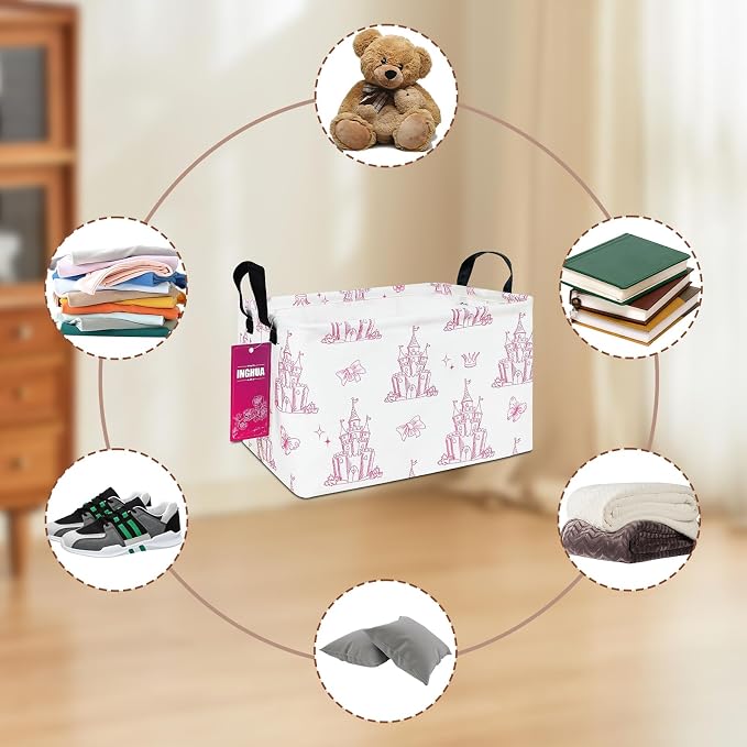 Rectangular Storage Basket Fabric Organizer Bin - Image 6