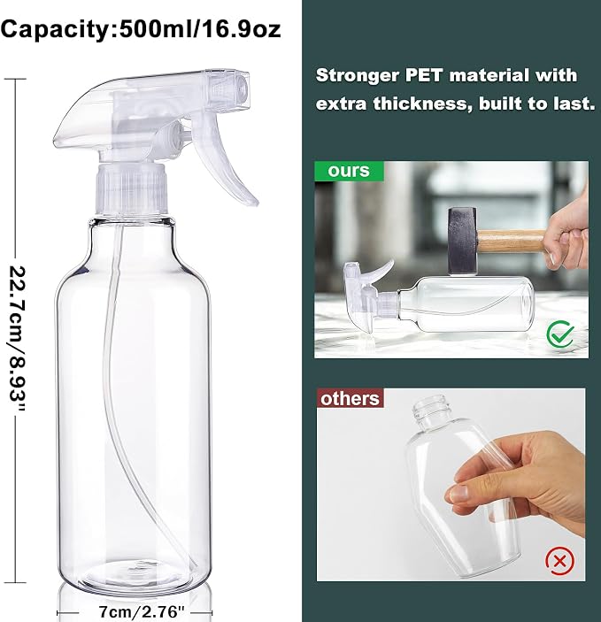 Spray Bottles 16.9oz Plastic Spray Bottle - Image 5