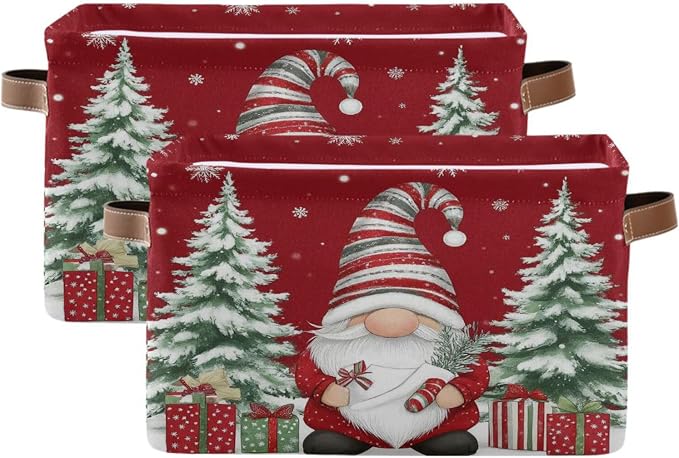 Pfrewn Christmas Winter Storage Basket Gnome - Image 2
