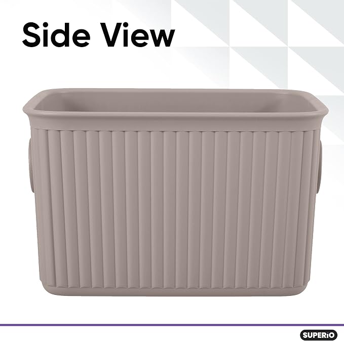 Superio Decorative Plastic Basket Open Home Storage Bins Organizer Baskets - Image 4