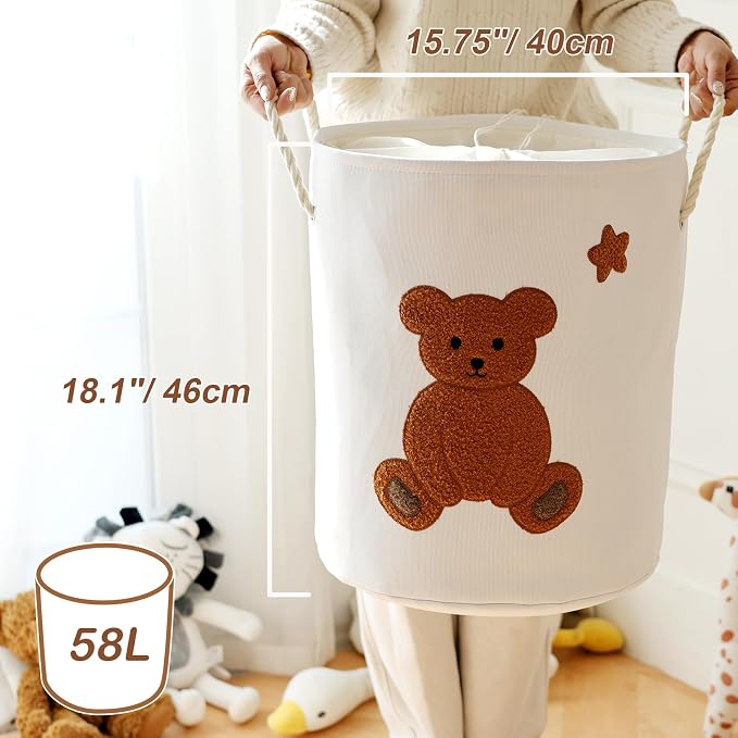 INough Large Laundry Basket Tall Baskets Storage - Image 5