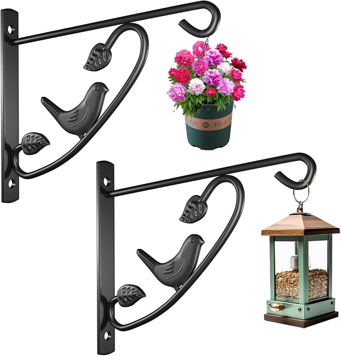 AMAGABELI GARDEN & HOME 2 Pack Hanging Brackets Plant Hanger Outdoor 12inch by AMAGABELI+GARDEN+%26+HOME