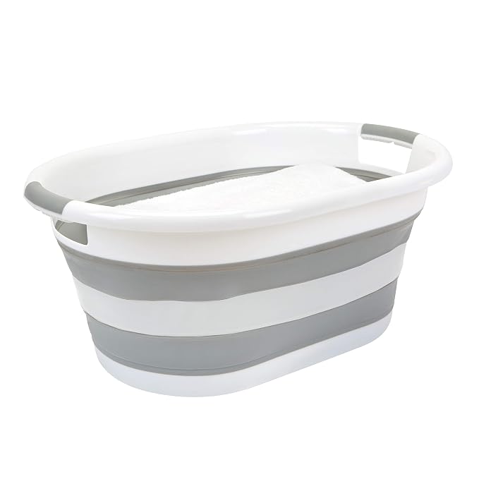 2pk Collapsible Laundry Basket | Portable | Space Saver Storage | Hold 2 Loads - Image 4