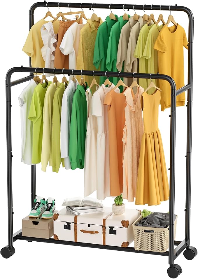 Simple Trending Clothing Clothes Rack Double Rods by SimpleTrending
