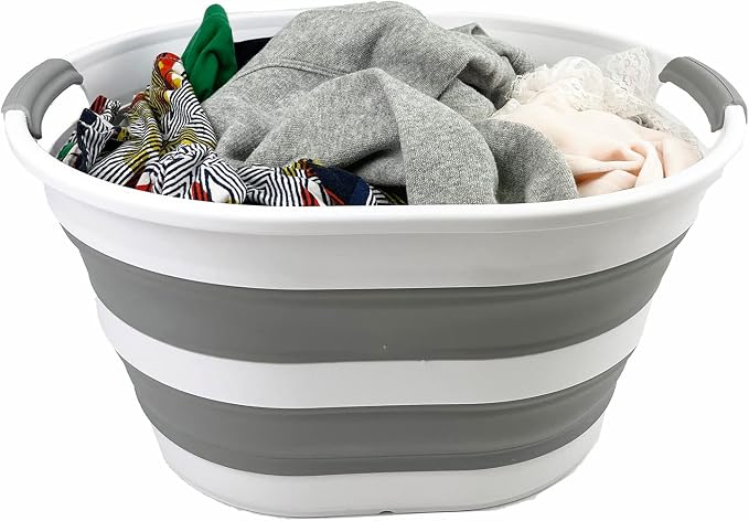 SAMMART 23L Set of 2 Collapsible Plastic Laundry Basket - Image 8
