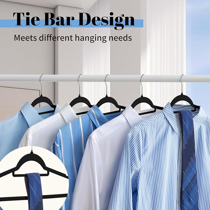 Smartor Velvet Hangers 120 Pack, Non Slip Clothes Hangers - Image 4