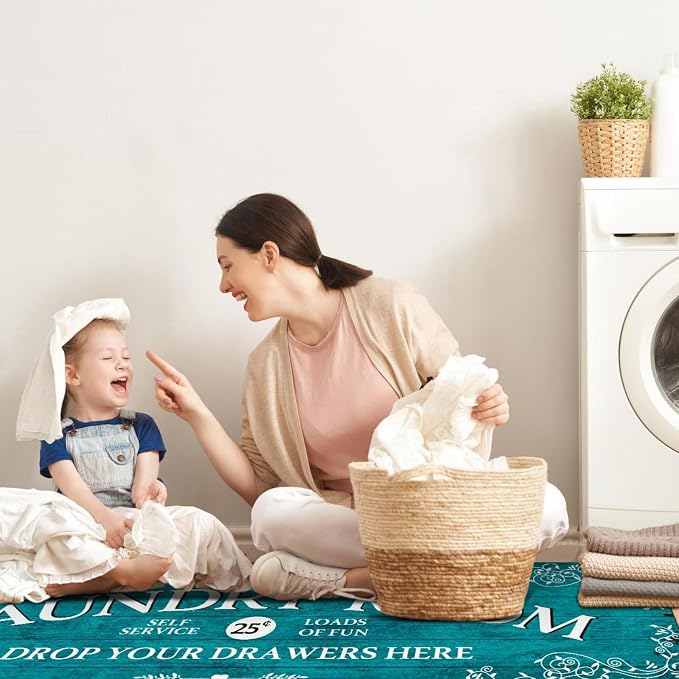 Lahome Remi Farmhouse Laundry Room Rug Runner 20"x59" Laundry Rugs and Mats - Image 2