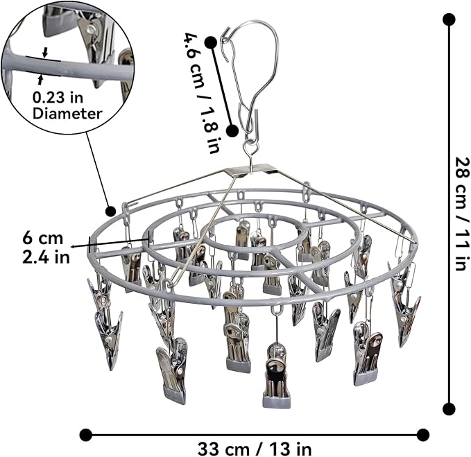 Stainless Steel Laundry Drying Rack Clothing Sock Drip Clothes Drying Hanger - Image 6