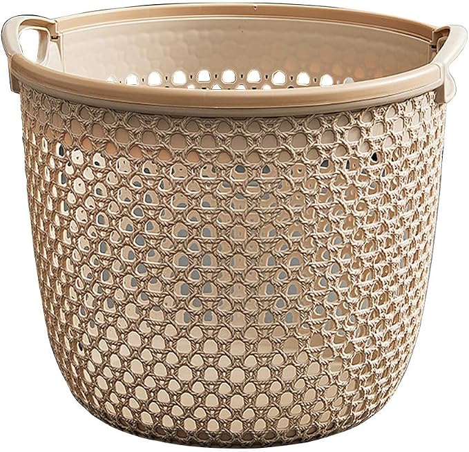 Flexible Laundry Basket with Handles, Portable Round Bin, Plastic Laundry - Image 2
