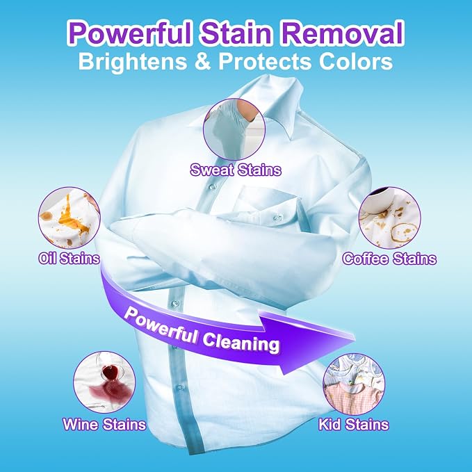 YUCO Laundry Detergent Sheets Lavender Scent 80 Loads Eco Friendly Laundry Soap - Image 2