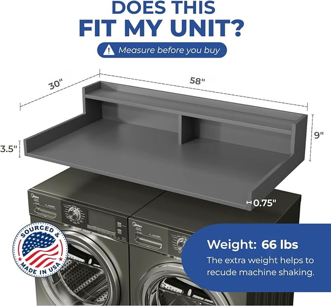 OfficeSimpli Large Washer Dryer Countertop - Image 2