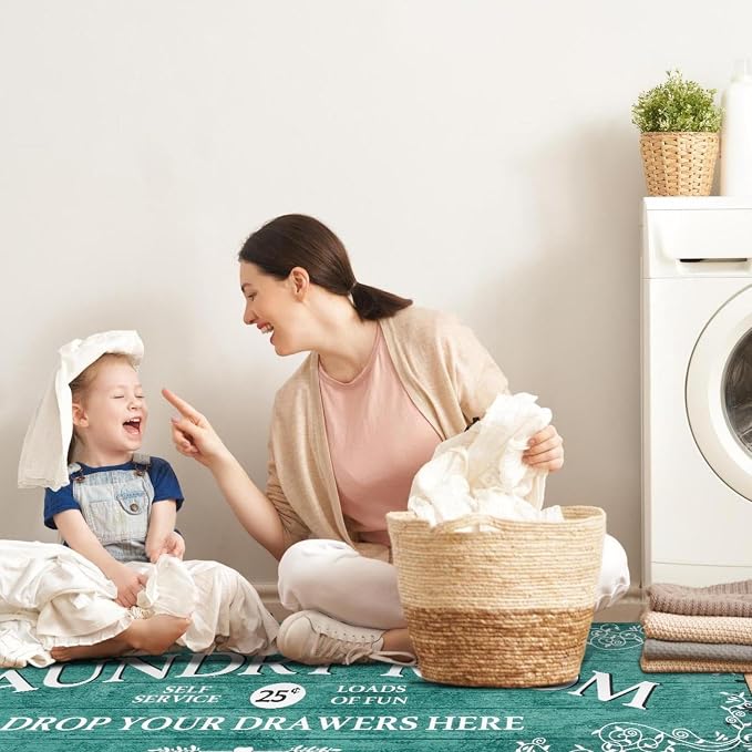 Lahome Remi Farmhouse Laundry Room Rug Runner 20"x59" Laundry Rugs and Mats - Image 3