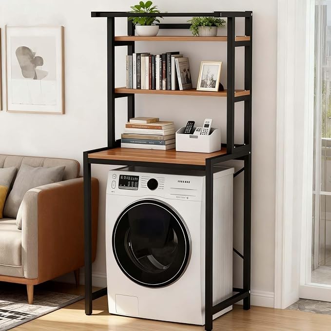 Space-Saving 3-Tier Over Washer and Dryer Storage Shelf, Heavy-Duty Over - Image 6