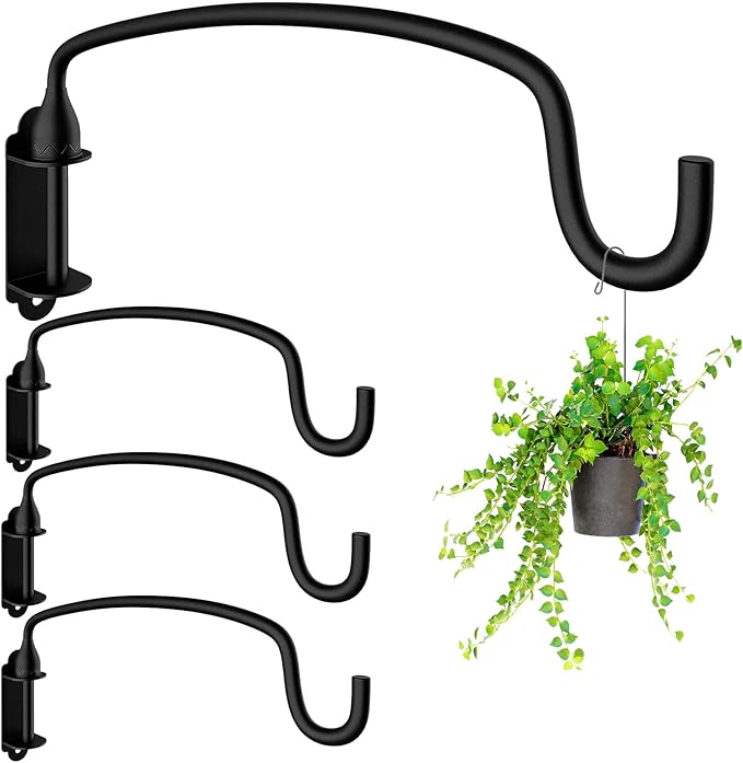 4 Pack Plant Hanger Bracket Wall Mounted Hooks by Garkup