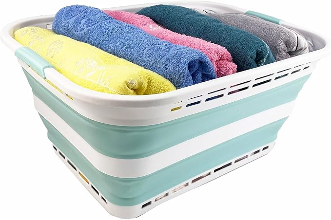 SAMMART 42L Collapsible Plastic Laundry Hamper/Basket - Image 6