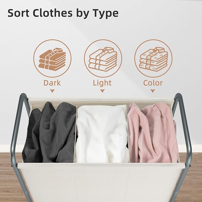 STORAGE MANIAC Rolling Laundry Hamper, 165L Laundry Basket - Image 4
