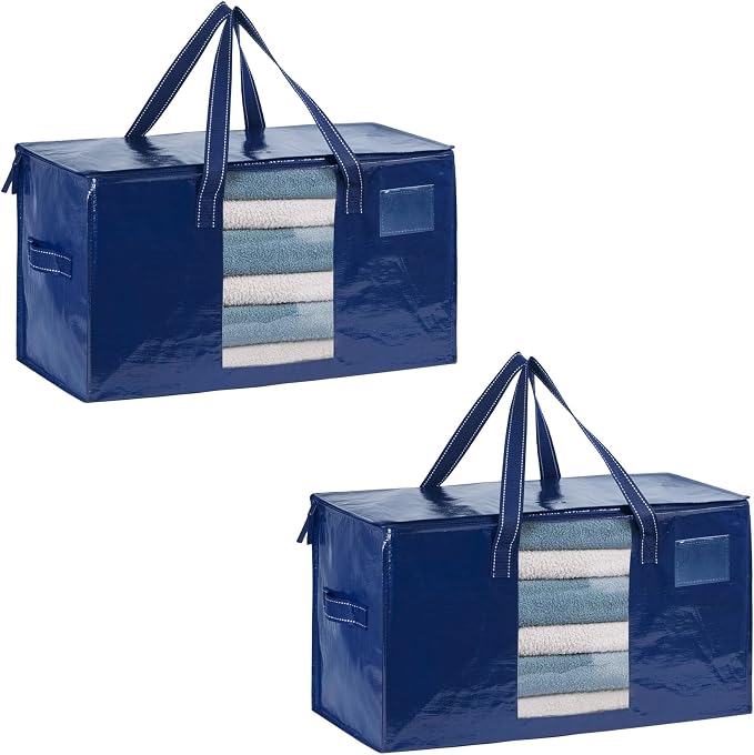 VENO 2 Pack Moving Bags, Comforter and Blanket Storage Bags by Veno