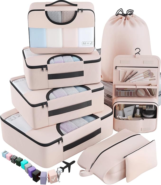 Veken 8 Set Packing Cubes, Travel Gifts by Veken