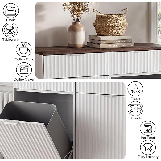 20 Gallon Double Tilt Out Trash Can Cabinet - Image 3