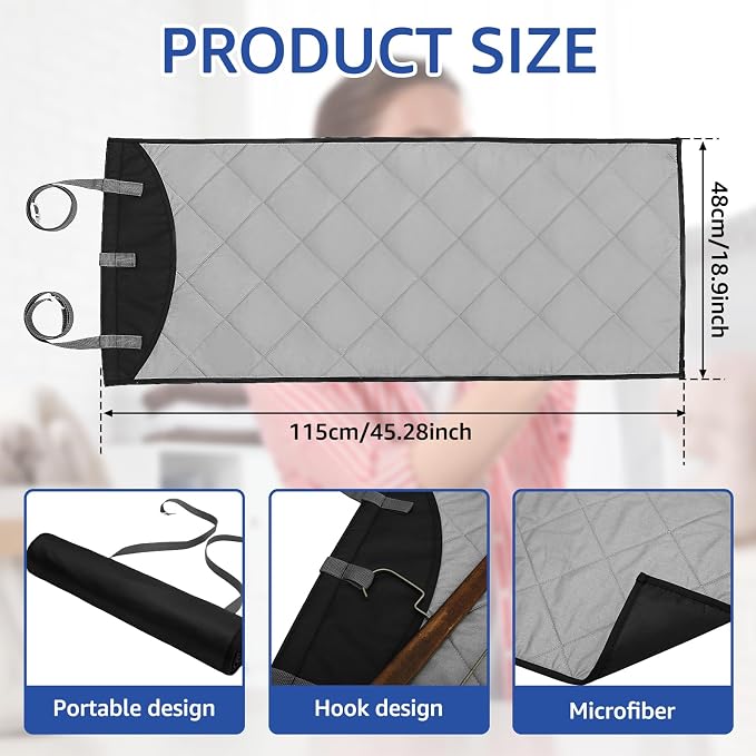 Over-The-Door Steamer Pad, Portable Vertical Ironing & Pressing Board, - Image 5