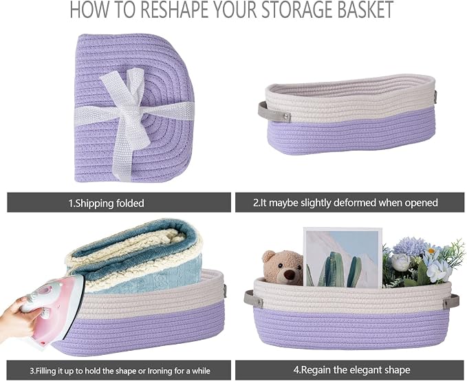 Cotton Rope Woven Basket Toilet Paper Baskets - Image 7