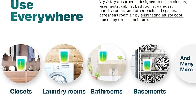 Dry & Dry [4 Packs Standing Moisture Absorbers to Control Excess Moisture - Image 6