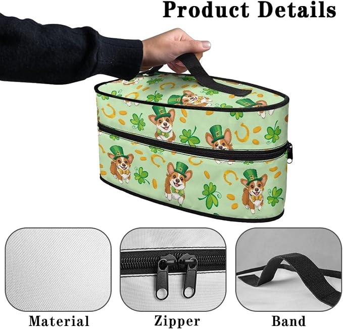 Saint Patricks Day Iron Storage Case Protective Carrying Bag Cute Reusable Four - Image 5