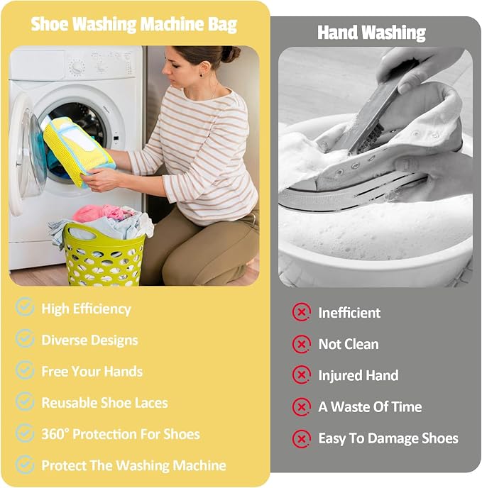 Shoe Washing Machine Bag, Reusable Laundry Shoe Bag - Image 5