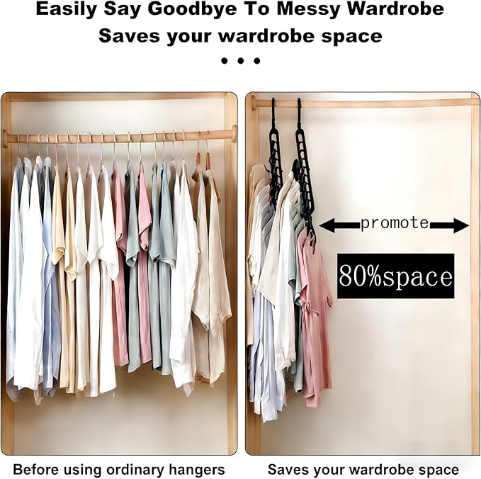 5pcs 9-Hook Rotating Hanger Organizer - 20lb Capacity Space Saving Hanger - Image 8