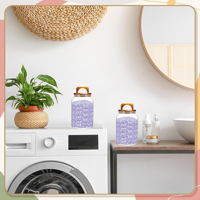 4 Pcs 64oz Glass Laundry Storage Containers - Image 6
