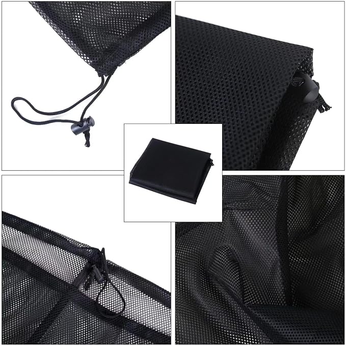 2 Pack Large Mesh Laundry Bag, 27×36inch Black Laundry Hamper Liner, Heavy Duty - Image 6