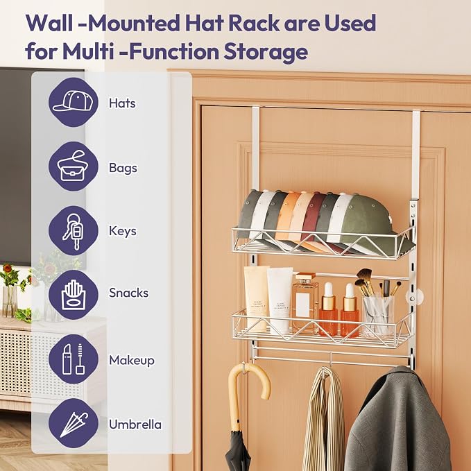 SWTYMIKI Over Door Hat Organizer - Image 4