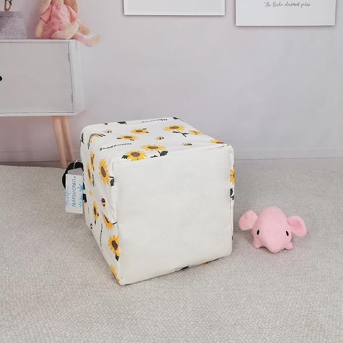 LANGYASHAN Square Storage Baskets Waterproof Canvas Children Laundry Nursery - Image 7