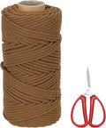 MECCANIXITY Braided Macrame Cord, 4mm x 109 Yards Natural Cotton Rope Macrame by MECCANIXITY