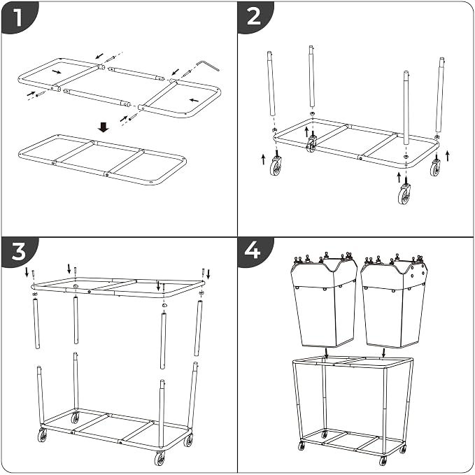 280L Rolling Laundry Basket - Image 6