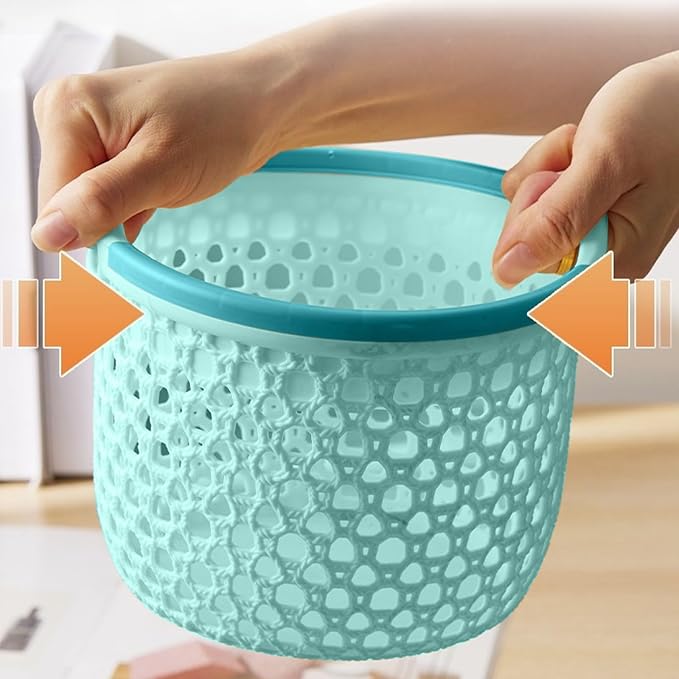 Flexible Laundry Basket with Handles, Portable Round Bin, Plastic Laundry - Image 3